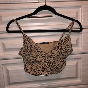 Cheetah brandy Melville crop top SOLD